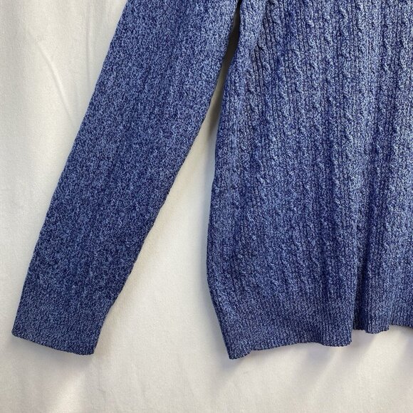 Karen Scott Knitted Braid Split Cowl Neck Long Sleeve Sweater Women XL Blue Used - Picture 15 of 16